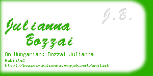 julianna bozzai business card